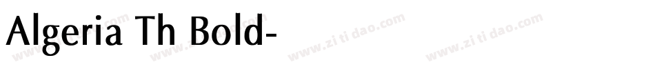 Algeria Th Bold字体转换